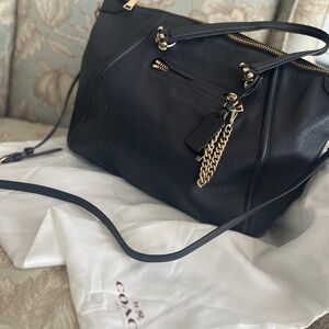 Coach Dark Blue Leather Shoulder Bag